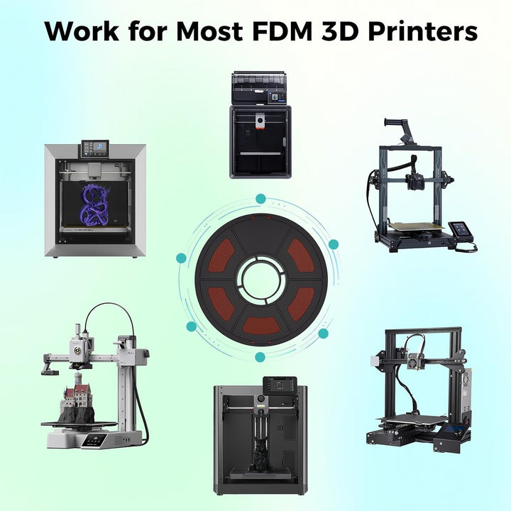 IEMAI ASA Filament 1.75mm 1Kg, 3D Drucker Filament ASA Braun, UV-beständig, Hitzebeständig, Massgena