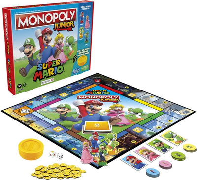 Hasbro Brettspiel Monopoly Junior Super Mario Edition für Kinder ab 5 Jahren Spielen Sie in The Mush