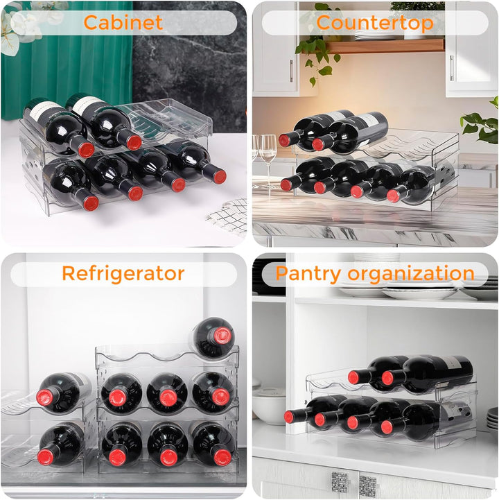 BoxedHome Stapelbarer Flaschenhalter Weinflaschen Halter Weinregal Wein, Flaschen Organizer, Flasche