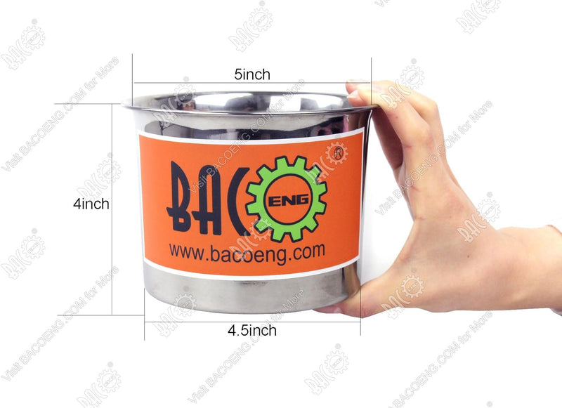 BACOENG 1.2 Liter Vakuumkammer Edelstahl Vakuum Entgasungskammer (Durchmesser 14CM, Hoch 10CM), Grös