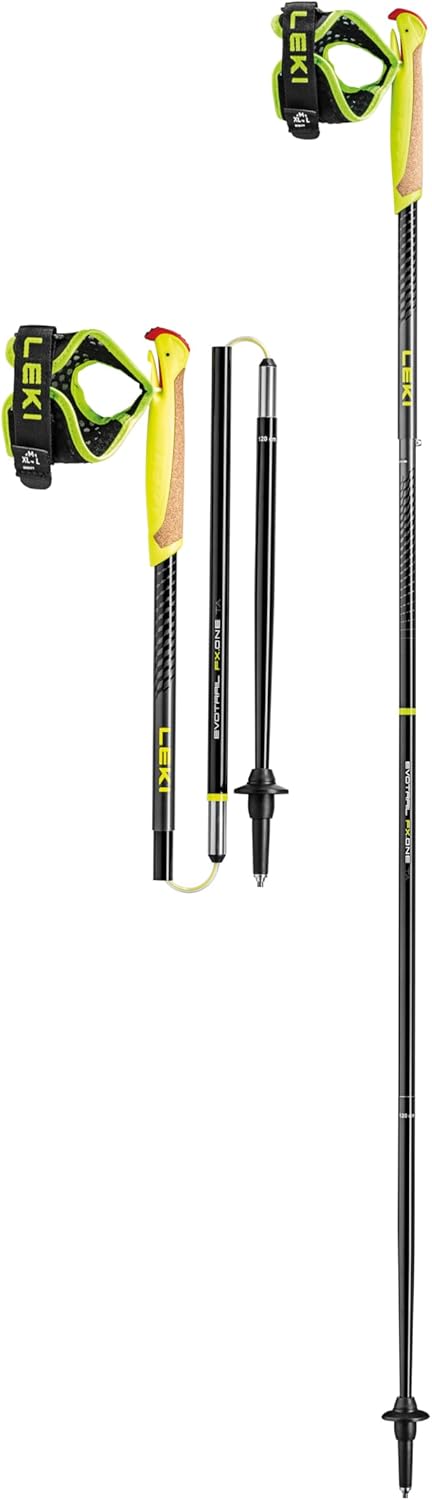 Leki Cross Trail FX Superlite compact Stöcke 120 black-neonyellow-dk anthracite, 120 black-neonyello