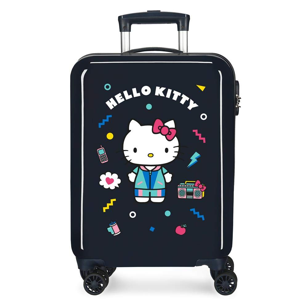 Hello Kitty Castle Kabinenkoffer Blau 38x55x20 cms Hartschalen ABS Kombinationsschloss 35L 2,3Kgs 4