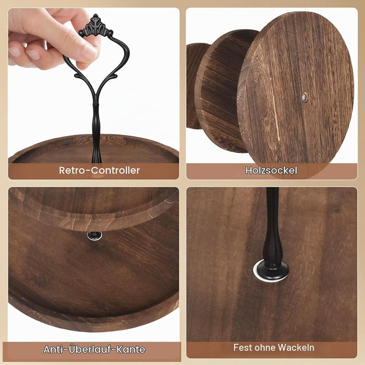 Etagere 3 Etagen, Tortenständer, Etagere Holz, Tortenständer 3 Etagen, Obst Etagere 3 Stöckig, Buffe