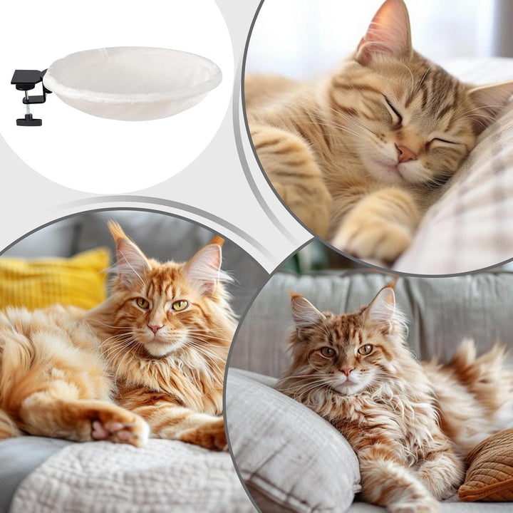 Katzen Schreibtischbett - 180° Drehbare Katzenhängematte Mit Bis Zu 22 Kg Tragkraft | Ergonomisches