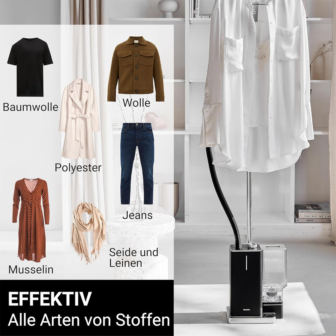 STEAMONE - Vertikaler Dampfglätter 2300 W 50 g/min - Vertikales Bügeleisen mit 2-Liter-Tank - Kabel