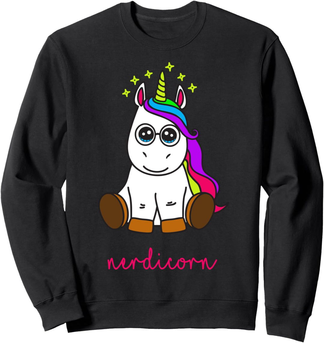 Süsses nerdiges Einhorn-Nerdicorn Geschenk des Mädchens Sweatshirt