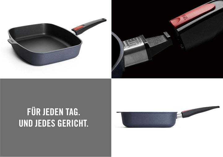 Woll Diamond Lite Rechteckpfanne, 30x26 cm, 7 cm hoch, mit abnehmbarem Stiel - Geeignet für Ceran, G