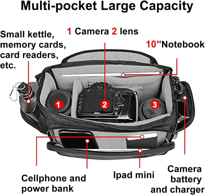 CADeN Kameratasche, fototasche Wasserbeständig Umhängetasche kompakte Sling Schulter Bag für DSLR SL