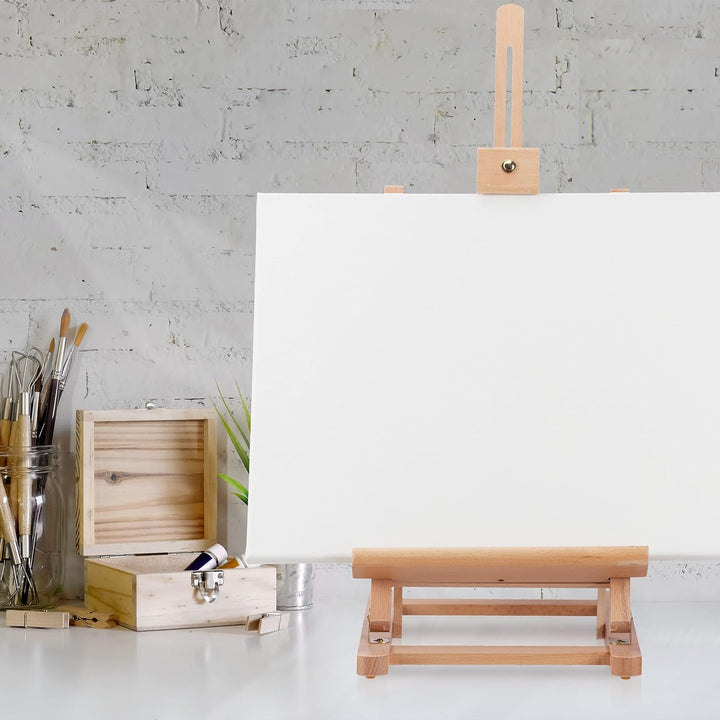 Relaxdays Tischstaffelei, neigbar, höhenverstellbar, bis DIN A3, Mini Staffelei HxBxT 98 x 29 x 32 c