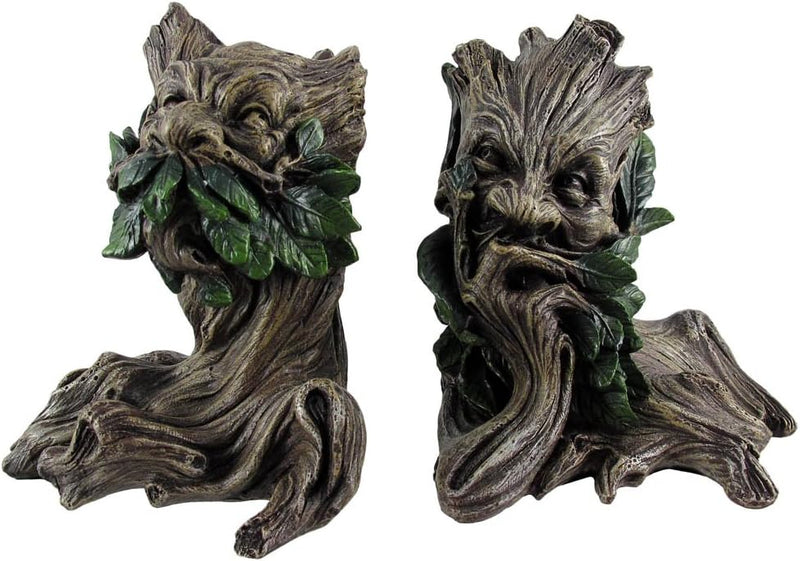 Green Man Baummann Greenman Deko Buchstützen Statue Figur Baum Man