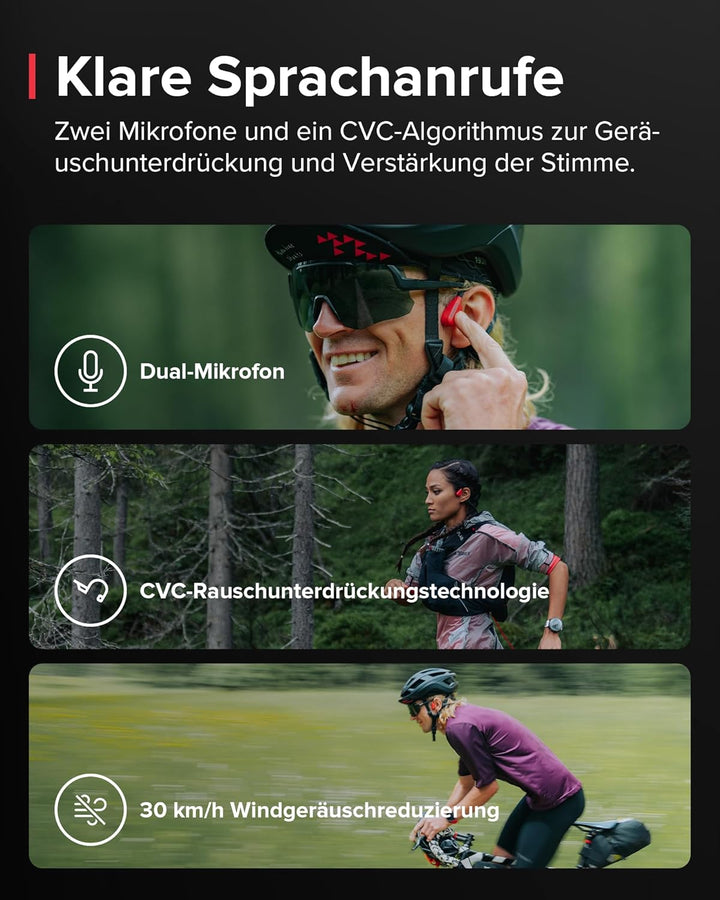 SUUNTO Wing Open-Ear Knochenschall Kopfhörer, Bluetooth Kabellos Sport Kopfhörer, Kopfbewegungssteue