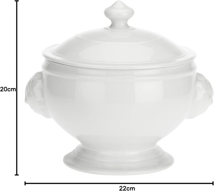 La porcellana Chimäre Löwe Suppenterrine Geschenk-Box, weiss, 22 cm