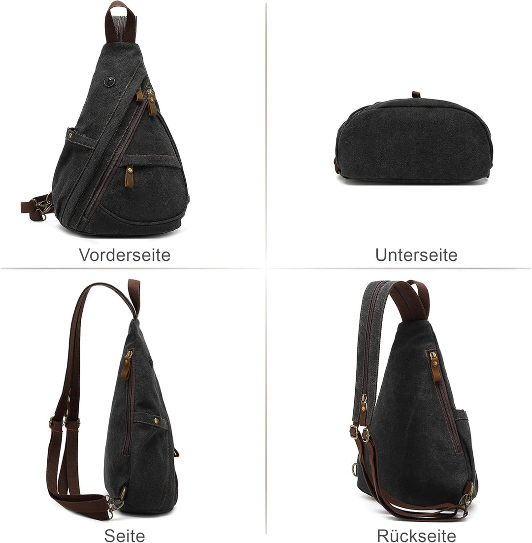 VARLIVOO Herren Sling Bag Crossbody Bag Schultertasche Wandern Reisen Camping Radfahren Bergsteigen
