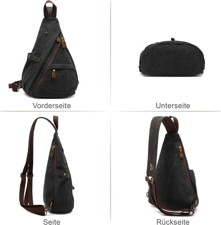 VARLIVOO Herren Sling Bag Crossbody Bag Schultertasche Wandern Reisen Camping Radfahren Bergsteigen