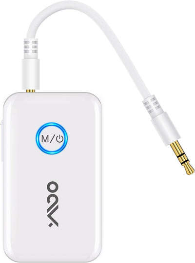 YMOO Bluetooth Adapter 5,3 für TV an Zwei Bluetooth Kopfhörer,3,5 mm Klinke AUX Audio 2 in 1 Bluetoo