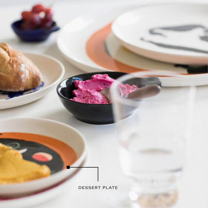 Frühstücksteller Serax | Feast Geschirr von Ottolenghi | 4 Dessertteller | Steingut-Teller farbig so