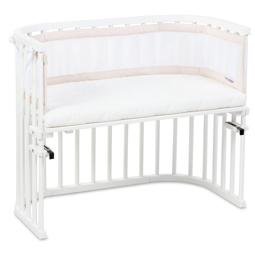 babybay Nestchen Mesh Royal passend für Modell Original, beige Glitzerpunkte gold