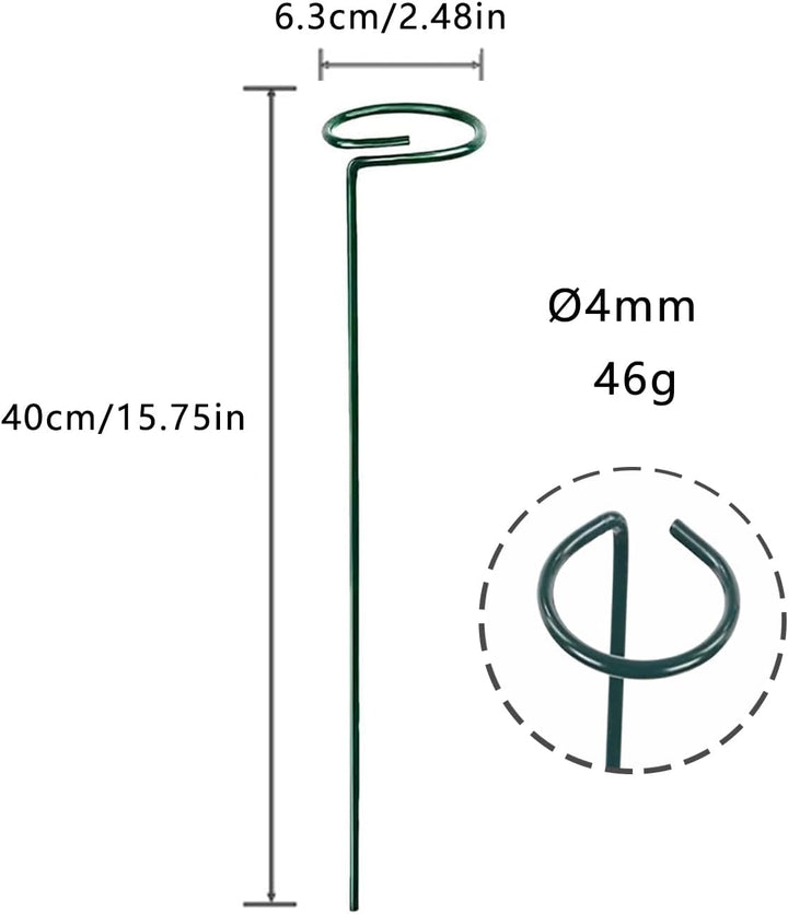 10 Stücke Staudenhalter, Strauchstütze, Blumenstütze, Metall Garten Stützring, Pflanzenhalter Ringkä