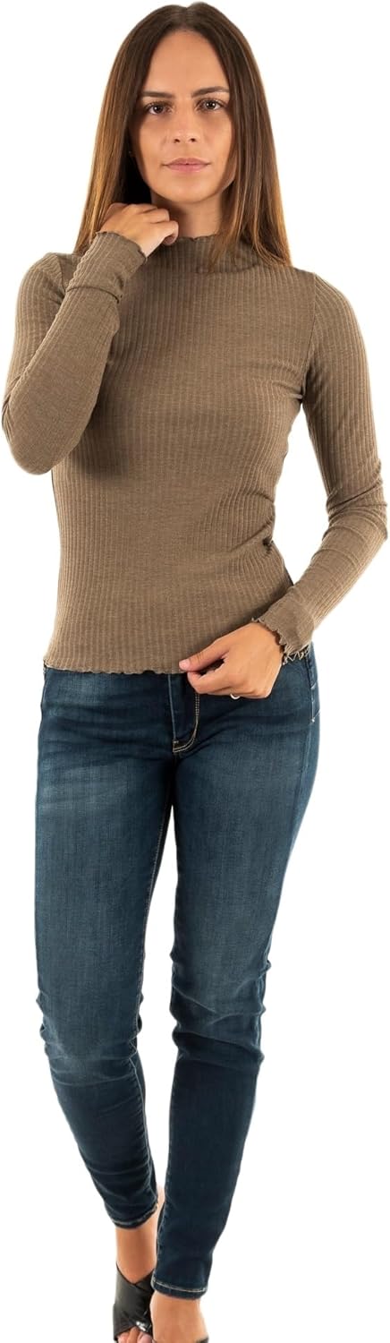 ONLY Female Top ONLEMMA Top XS Caribou/Detail:melange, XS Caribou/Detail:melange