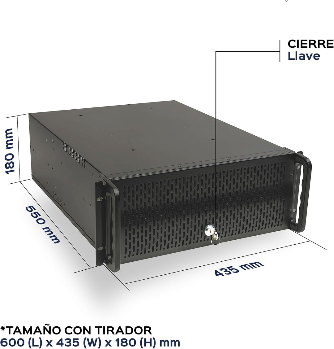 UNYKAch uk-4129 Rack-Gehäuse schwarz – PC-Gehäuse (Ablage, SGCC, Secc, ATX, Micro-ATX, 4U, Schwarz,