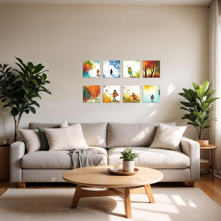 Belle Vous 7 Stk Blanko Leinwände – 30 x 30 cm – Bespannter Rahmen, Keilrahmen Leinwand Set für Küns