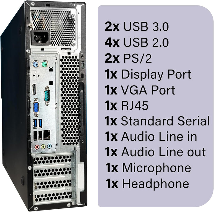 Lenovo - Schneller PC mit Intel Core i7 - Desktop Computer + Silent Rechner für Büro & Home Office m