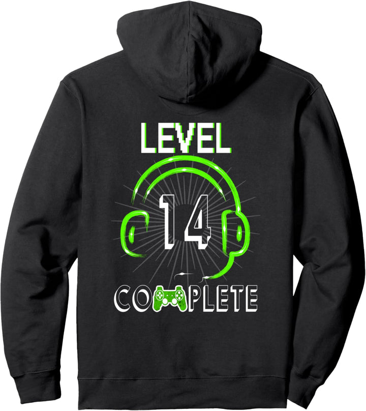 14.Geburtstag Level Complete 14 Jahre Jungen Herren Gamer Pullover Hoodie