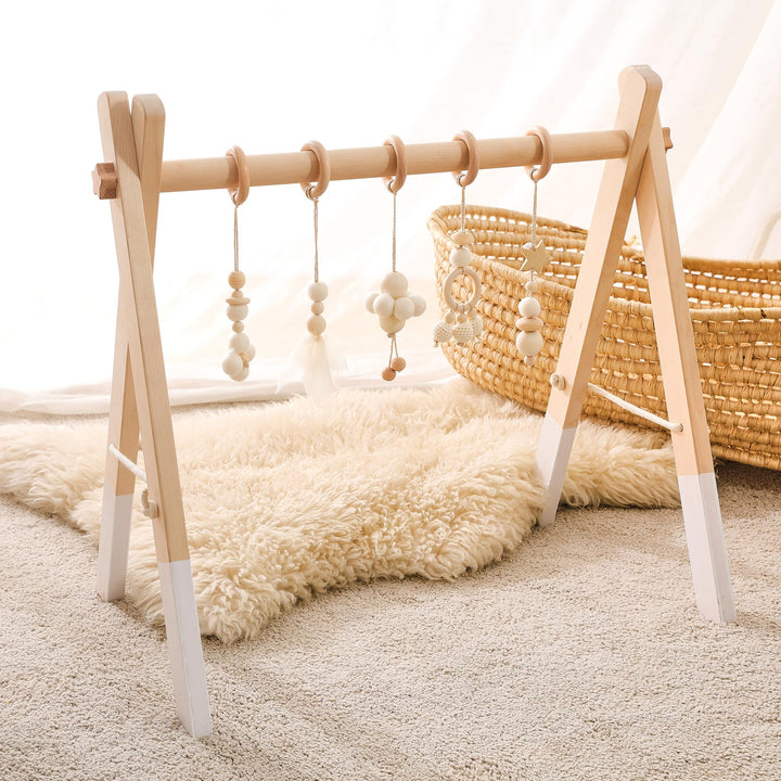 Promise Babe Spielbogen Baby Holz für Babies Baby Gym Holz Spielbogen Wickeltisch Neugeborenen Spiel
