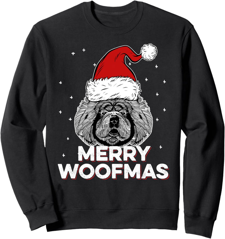 Merry Woofmas | Santa Hat Christmas Chow Chow Sweatshirt