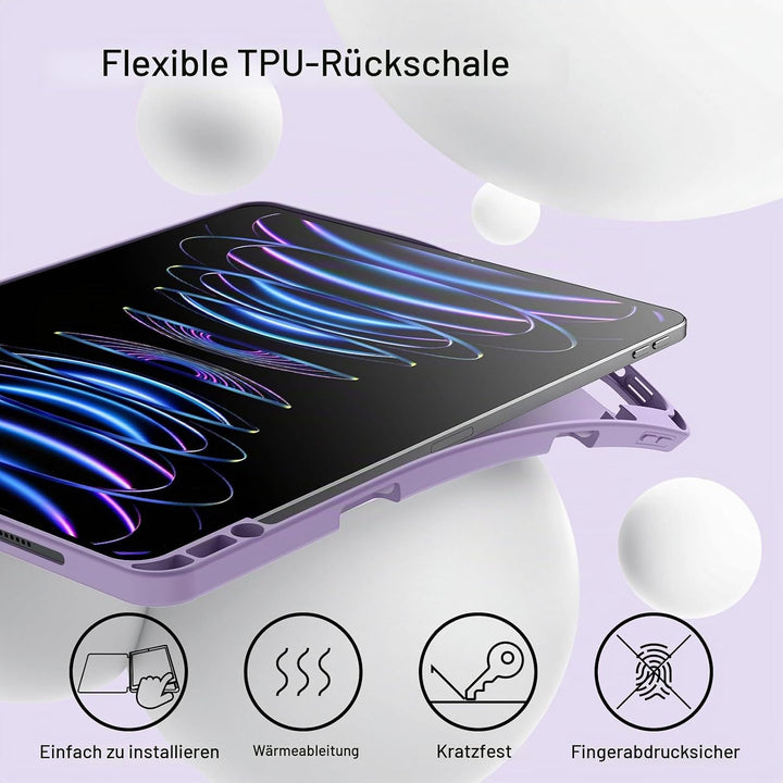 JETech Hülle für iPad Pro 12,9 Zoll (6./5. Generation, Modell 2022/2021) mit Stifthalter, Unterstütz