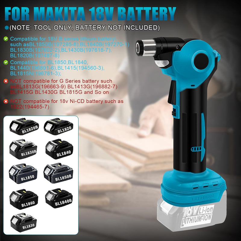 Akku Automatik Hammer kompatibel mit Makita 18V Akku, Elektro Nagel Hammer mit verstellbarem 3-Posit