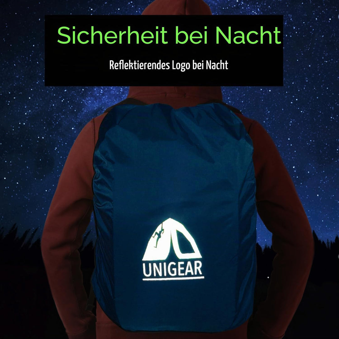 Unigear Regenschutz für Rucksäcke Schulranzen mit Reflektor, wasserdichte Regenhülle Rucksack Cover