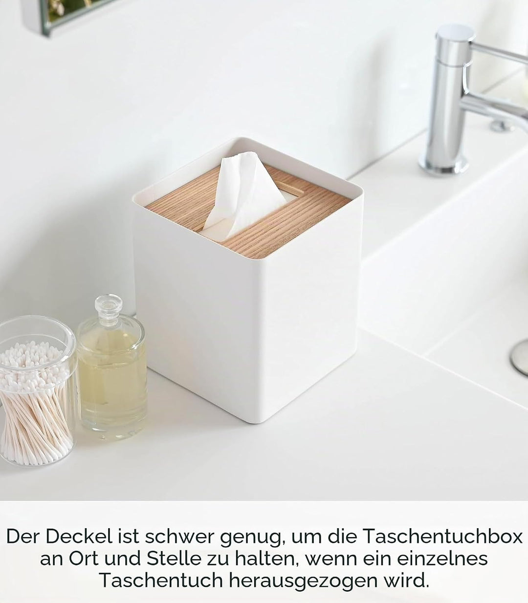 YAMAZAKI Box Cover Home | Stahl | Taschentuchetui, Einheitsgrösse, Esche