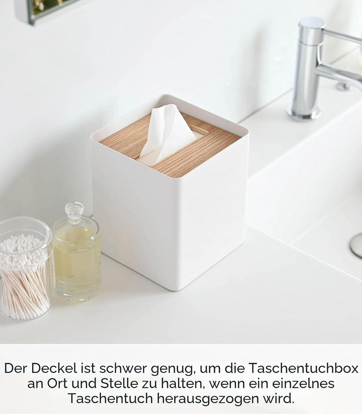 YAMAZAKI Box Cover Home | Stahl | Taschentuchetui, Einheitsgrösse, Esche