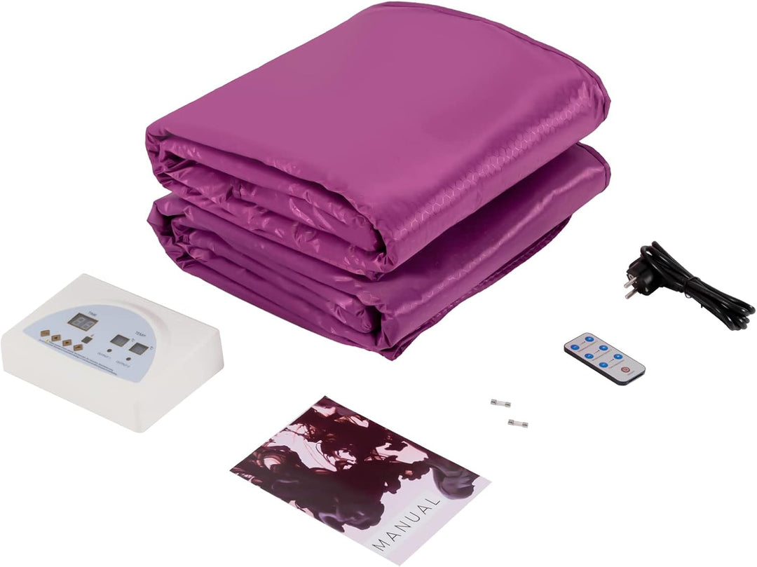 Ferninfrarot Saunadecke 35-80℃ Infrared Sauna Blanket Tragbare Sauna Decke mit Fernbedienung Infraro