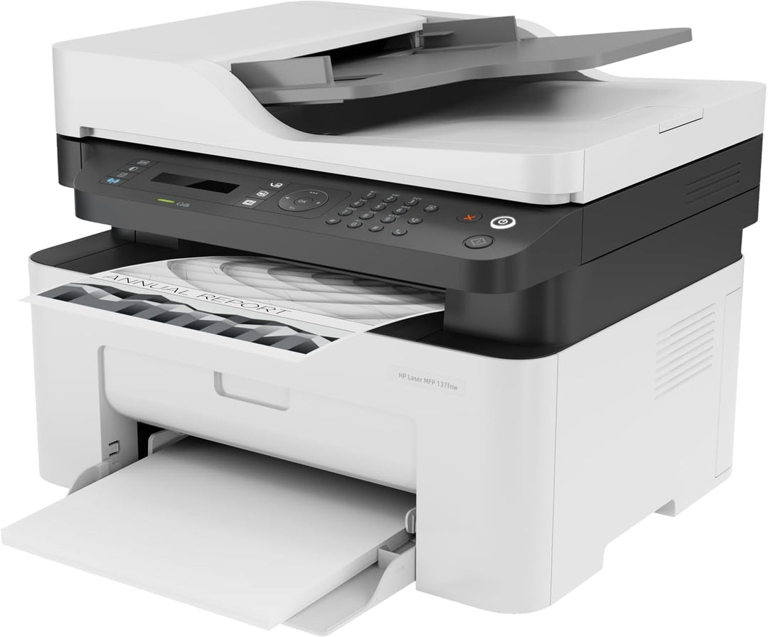 HP Laser 137fnw Laser-Multifunktionsdrucker (Laserdrucker, Kopierer, Scanner, Fax, WLAN)