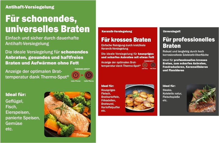 Tefal Jamie Oliver Pfanne, Bratpfanne, 20cm, alle Herdarten, integrierter Temperaturanzeiger, Antiha