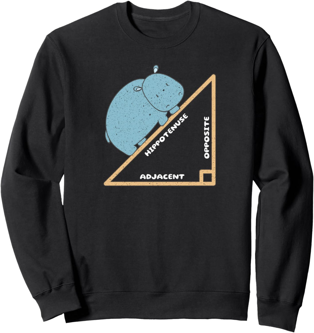 Lustiges Nilpferd Hippo Hippotenuse VintageGeschenk für Tier Sweatshirt