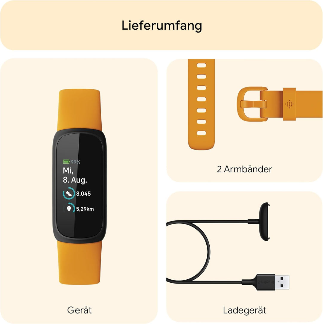 Google Fitbit Inspire 3 – Gesundheits- & Fitness-Tracker Damen / Herren - Herzfrequenzmessung, Stres