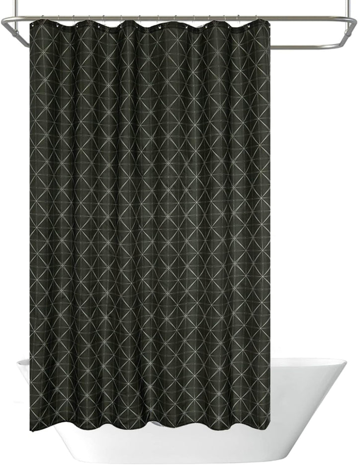 Gualiy Duschvorhang 180x200, Duschvorhang Schwarz Geometriemuster Waschbar Shower Curtains Duschvorh