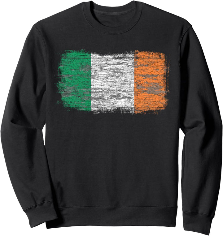 Rustikale Nationalflagge von Irland Sweatshirt