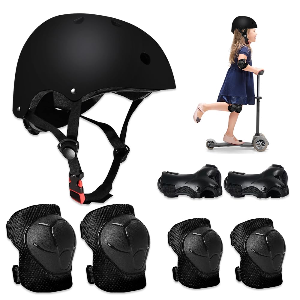 Riisoyu Knieschoner Kinder Set, Schützer Inliner Kinder Protektoren Set Schoner Knieschützer Inliner