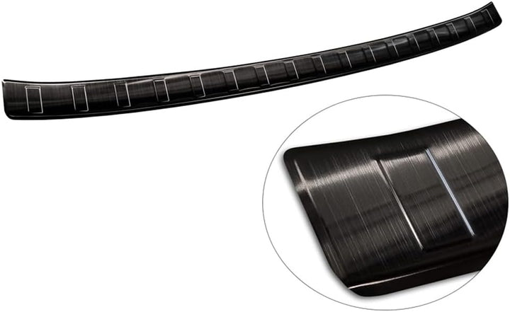 Avisa Schwarz Edelstahl Heckstossstangenschutz kompatibel mit Cupra Born 2021- 'Ribs'