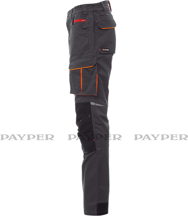 PAYPER NEXT400 Arbeitshose multifunktionale Stretch-Unisex-Hose Twill mit 30% Baumwolle und 20% inno