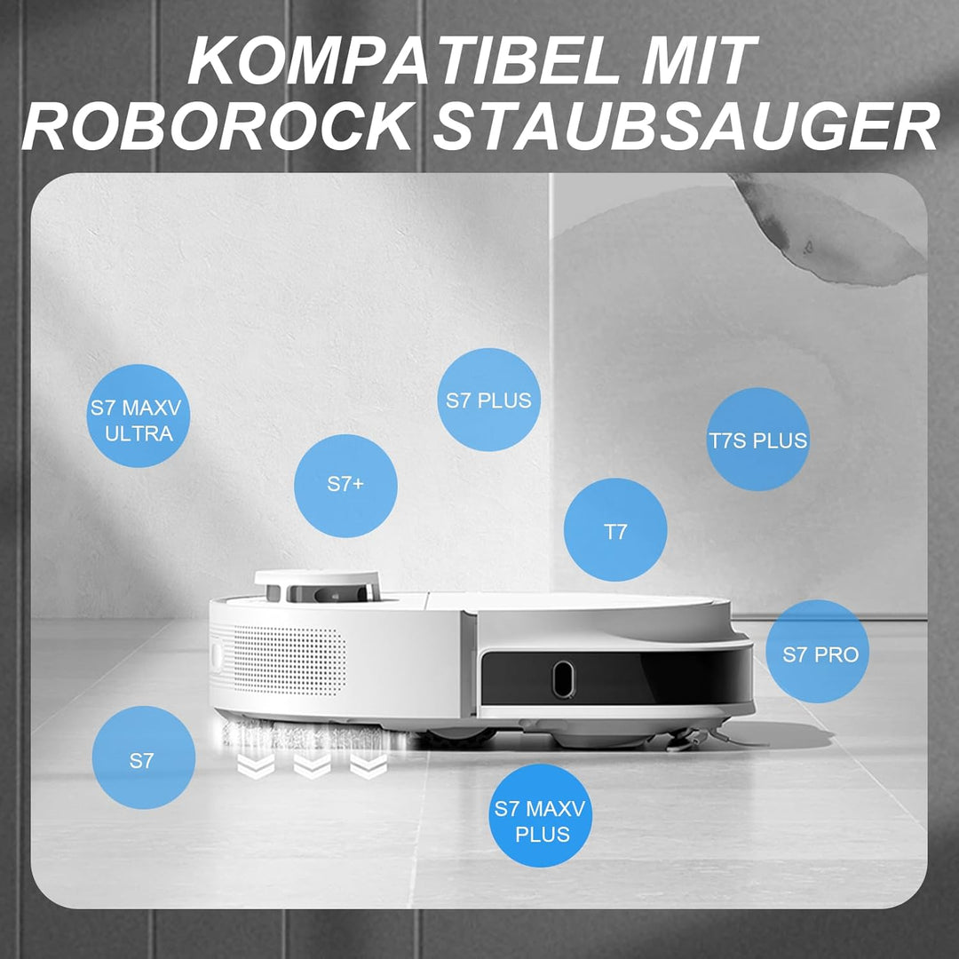 22 Stück Zubehör Ersatz für Roborock S7 Max Ultra S7 Pro Ultra - 2 Hauptbürsten,1 Selbstreinigende B