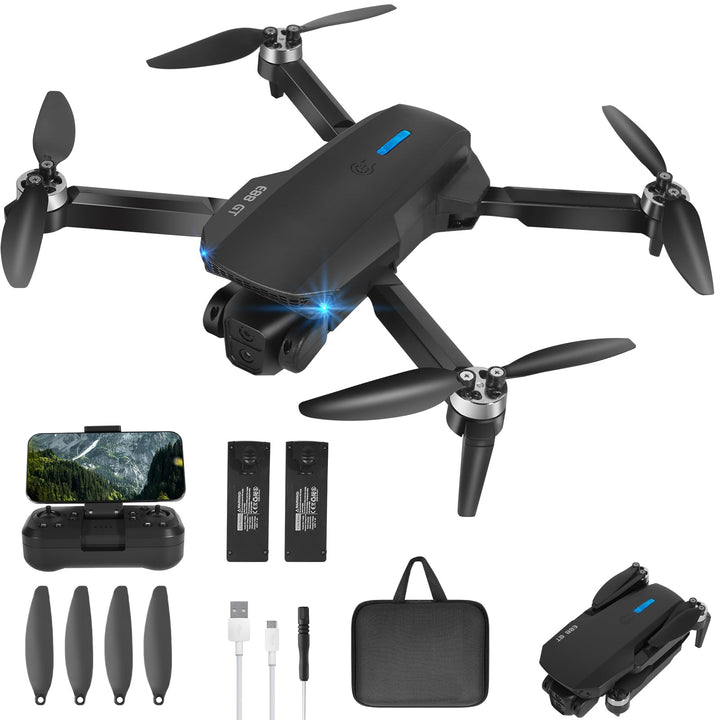 Drohne mit Kamera 1080P,RC FPV Faltbar Quadrocopter,90° verstellbare Linse,3D Flip,Headless Mode, bü