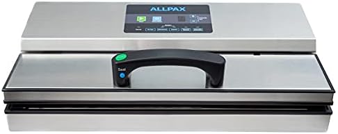 Vakuummaschine P 455 aus Edelstahl - inkl. 100 Vakuumbeutel 30 x 40 cm - 97% Vakuumleistung - vollau