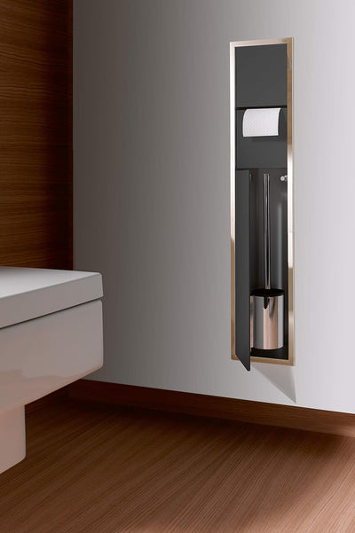 Emco ASIS 150 Unterputz-Schrankmodul für das Gäste-WC, Badezimmerschrank als Toilettenpapierhalter &