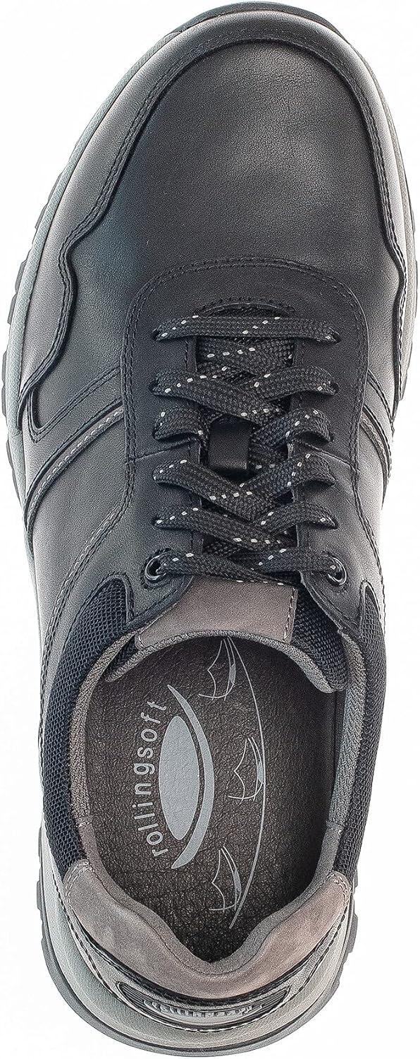 Pius Gabor Herren Sneaker Low, Männer Halbschuhe,Wechselfussbett 40.5 EU Schwarzer Schwarzer Rock, 4