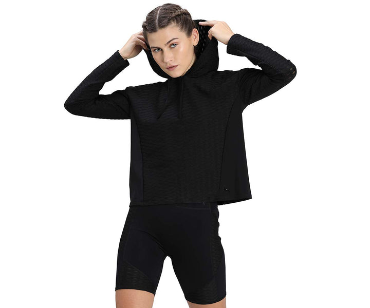 PUMA Damen, Train Flawless Pullover Hoodie T-shirt M Puma Black, M Puma Black
